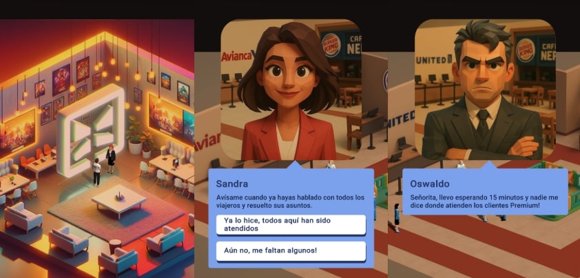 Airport Training Game - Avianca Customer Service Scenario